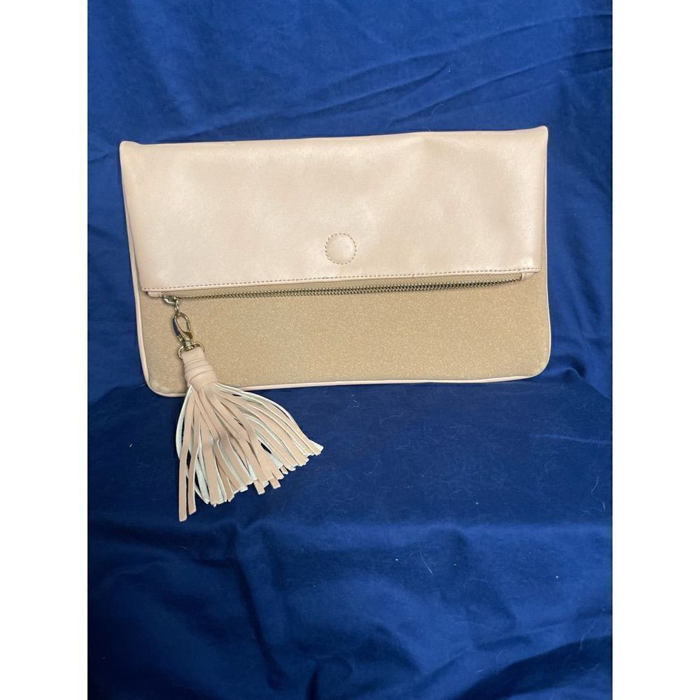 Who What Wear Beige & Pink Clutch